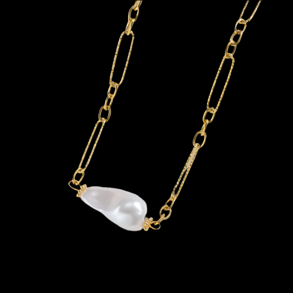 Collar de Perla de moda Acero Inoxidable.