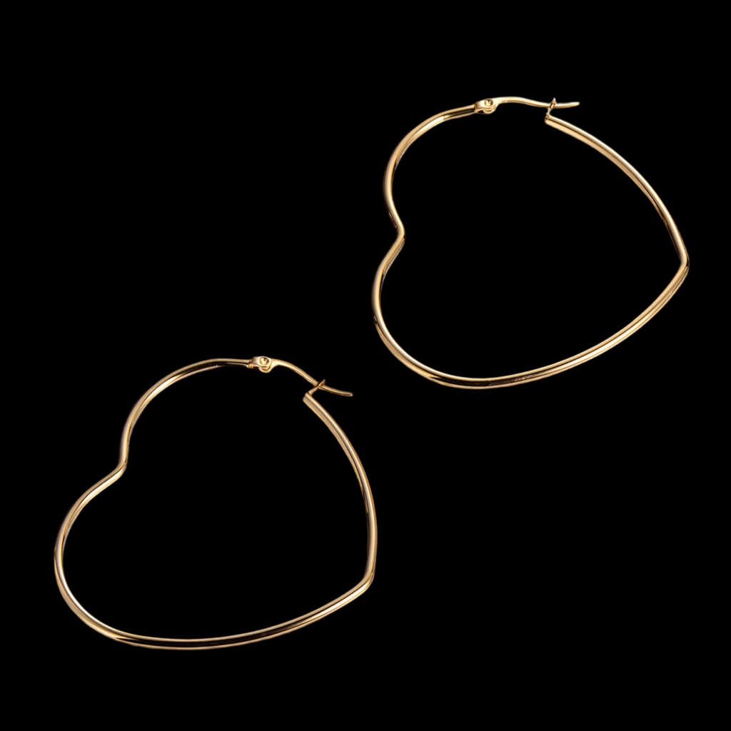 Pendientes de Estilo Simple en forma de Corazón.