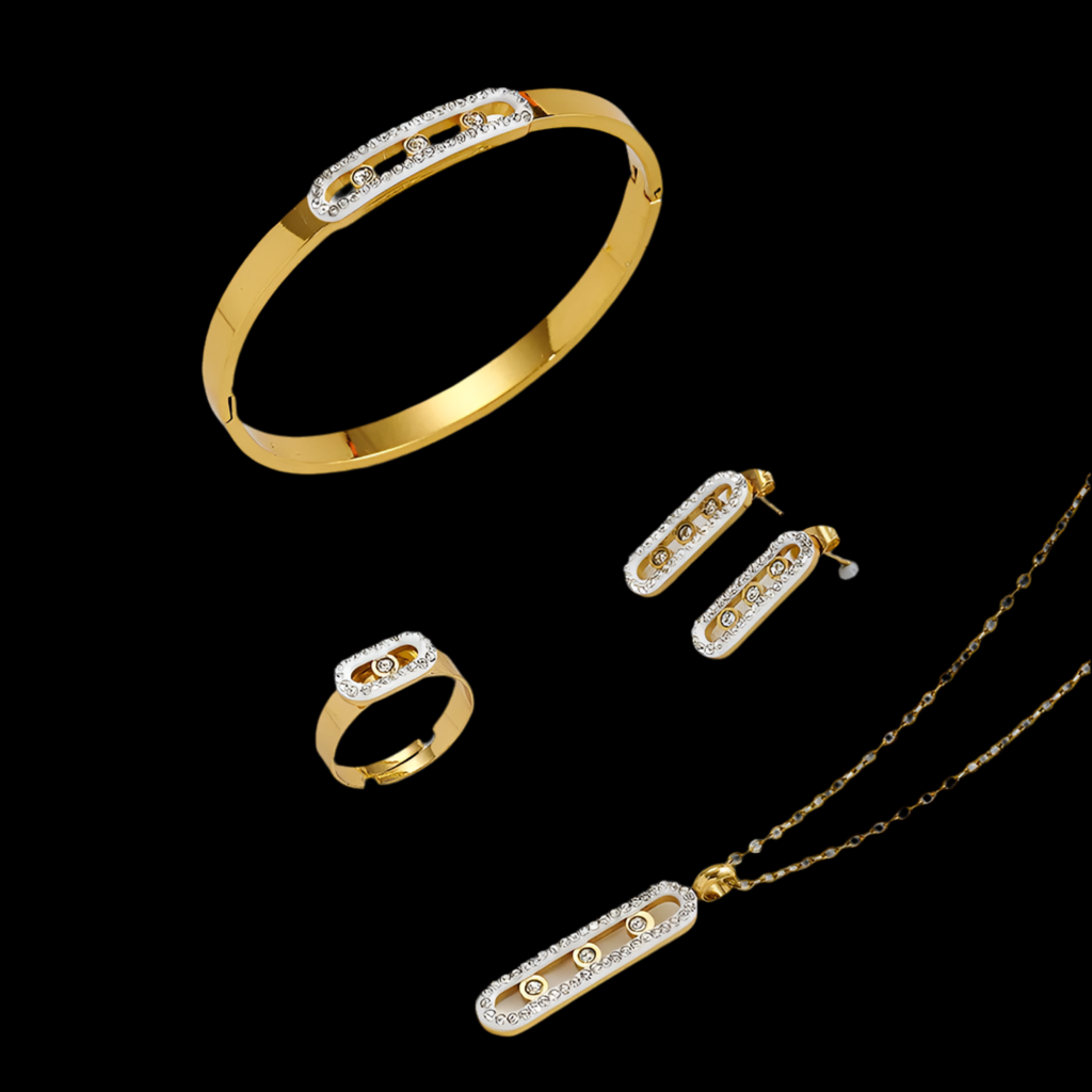 Conjunto de Joyería Chapada en Acero Inoxidable.