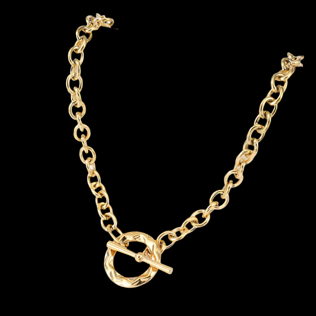 Collar Geométrico de Chapado de estilo simple de Acero Inoxidable.