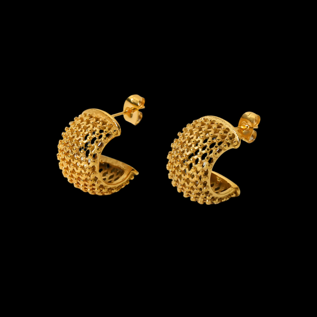 Pendientes de Acero Inoxidable sin incrustaciones.