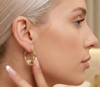 Pendientes de Acero Inoxidable 304 chapado en oro con revestimiento de PVD.